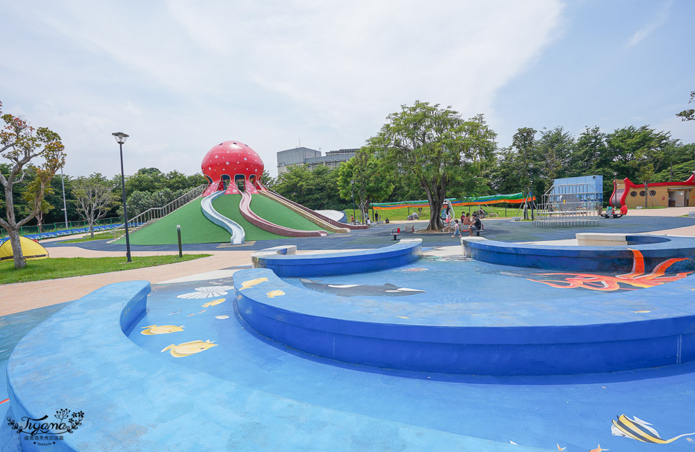 貓裏喵親子公園》可愛八爪章魚出沒！！8條彎度滑道、石砌滑坡道、大沙坑~ @緹雅瑪 美食旅遊趣