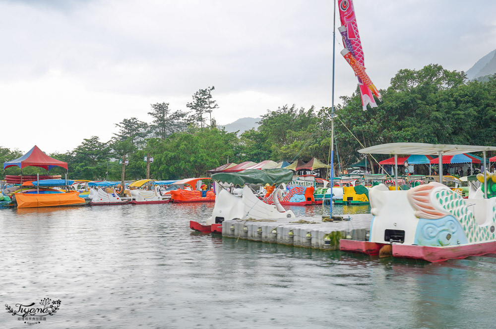 花蓮景點｜花蓮水上腳踏車《東北碼頭|東北獨木舟-花蓮鯉魚潭》人力／電動水上腳踏車船遊湖，盡享鯉魚潭美景，親子共遊好好玩！！ @緹雅瑪 美食旅遊趣