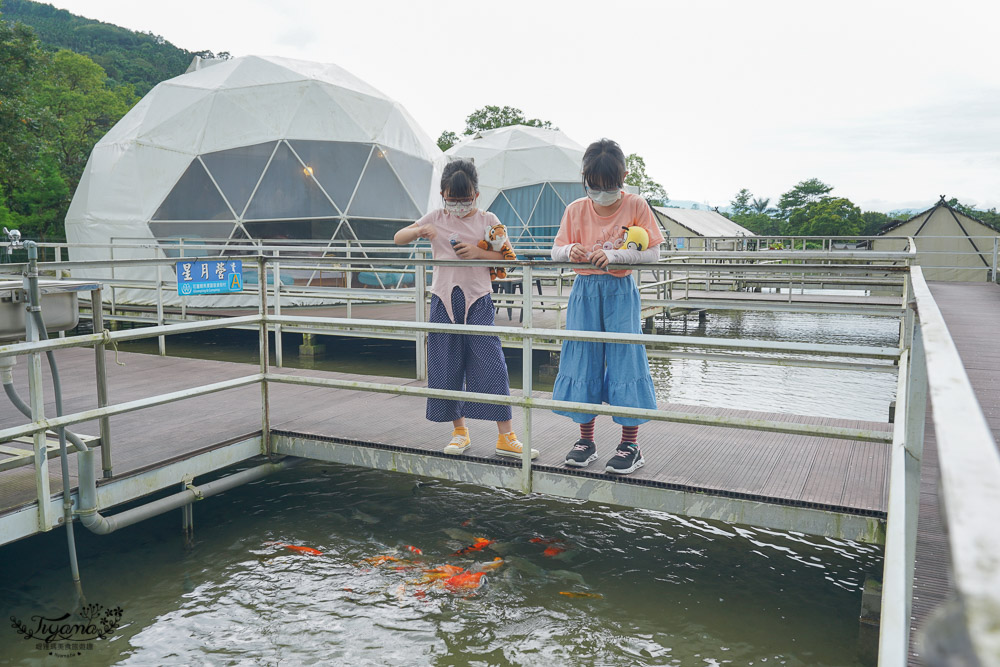 花蓮豪華露營｜花蓮鯉魚潭露營渡假村，絕美水上球型帳蓬~網美帳蓬，好浪漫！！ @緹雅瑪 美食旅遊趣