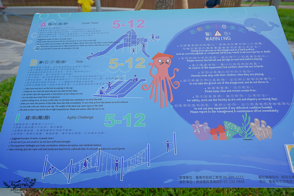 台南親子公園《安平港濱歷史特色遊戲場》台南最大海港旁海洋風公園，在大魚的祝福旁 @緹雅瑪 美食旅遊趣
