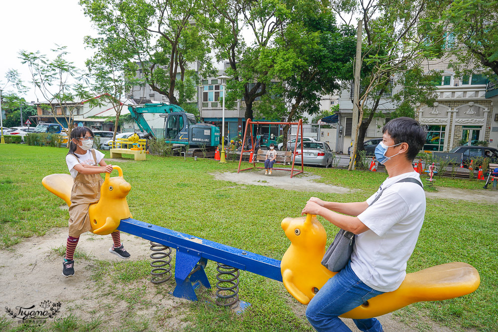 花蓮親子公園｜長頸鹿親子公園，白色大沙坑、可愛長頸鹿滑梯、攀爬設施~ @緹雅瑪 美食旅遊趣