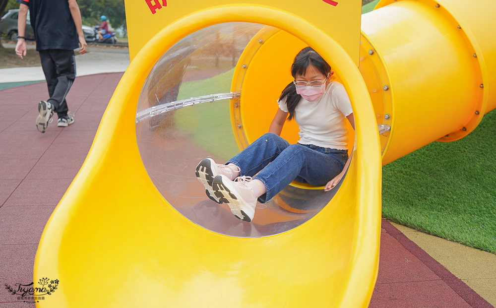 苗栗新公園｜苗栗通霄新生公園：通霄之塔溜滑梯！！山丘上高塔親子公園，近3層樓高溜滑梯 @緹雅瑪 美食旅遊趣