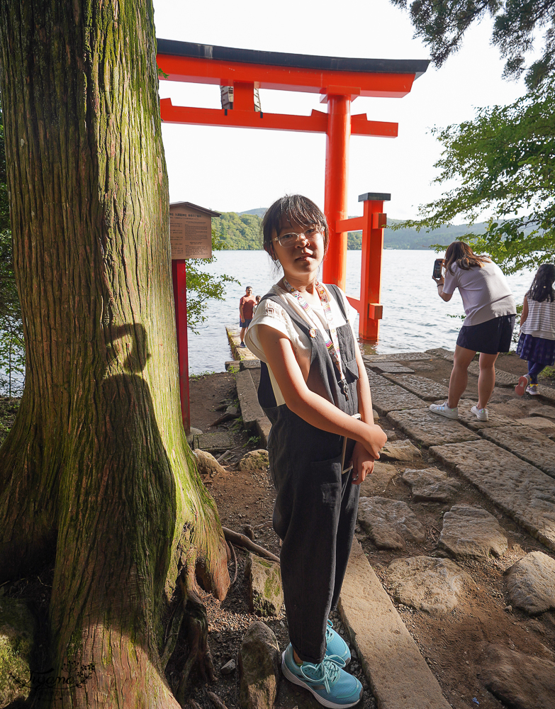 箱根景點｜箱根神社 平和の鳥居｜九頭龍神社：拍出絕美湖中大鳥居照，參拜箱根大神抽七福神籤 @緹雅瑪 美食旅遊趣