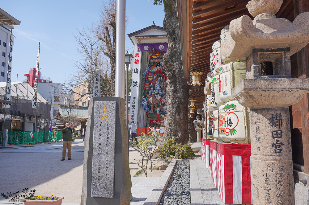 福岡神社。博多祗園山笠「櫛田神社」，參拜博多總守護神奧櫛田先生的神社 @緹雅瑪 美食旅遊趣