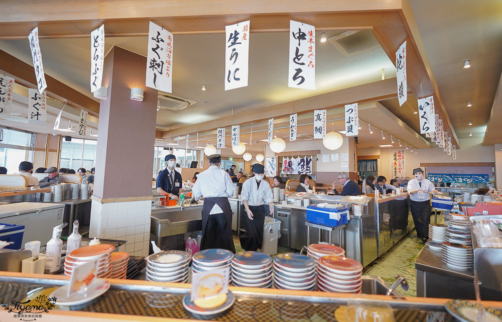 下関唐戶美食「すし遊館 唐戸店」関門海峽景觀餐廳，卡蒙碼頭2樓迴轉壽司 @緹雅瑪 美食旅遊趣