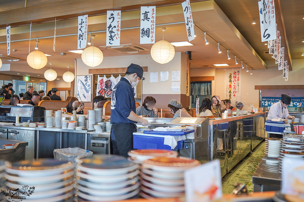 下関唐戶美食「すし遊館 唐戸店」関門海峽景觀餐廳，卡蒙碼頭2樓迴轉壽司 @緹雅瑪 美食旅遊趣