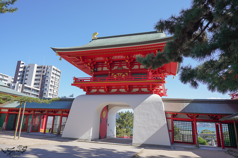 上関景點「赤間神宮」眺望門司港、關門海峽，拍出神宮海山一線絕景！！ @緹雅瑪 美食旅遊趣