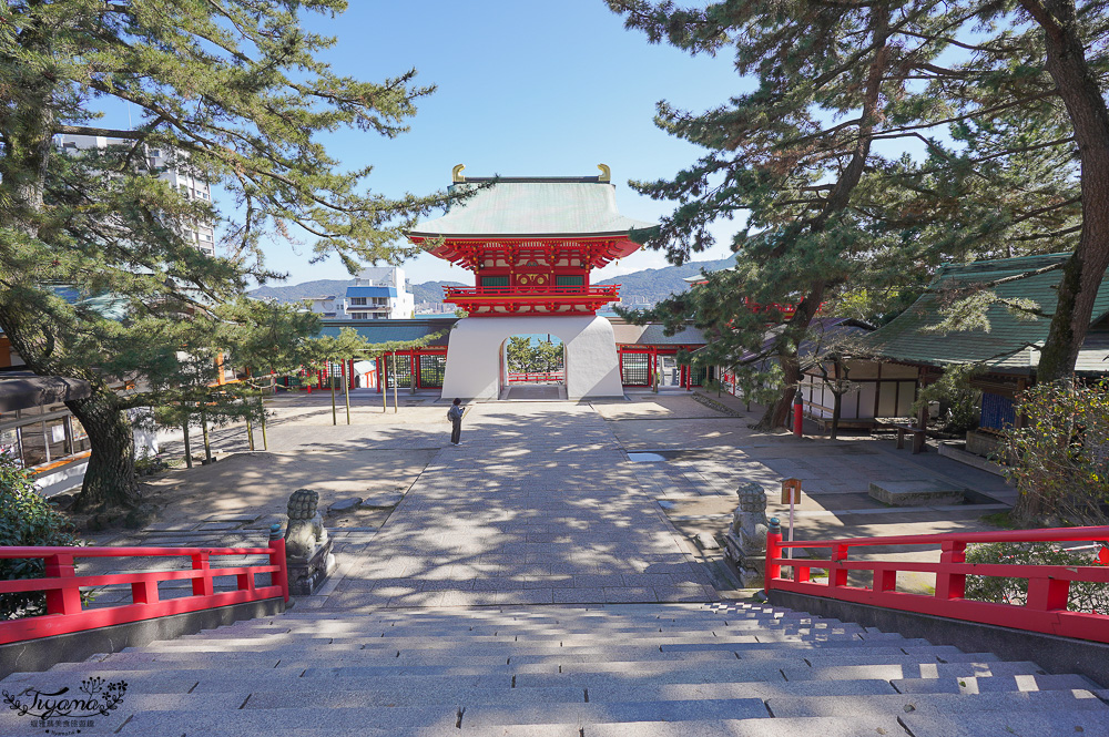 上関景點「赤間神宮」眺望門司港、關門海峽，拍出神宮海山一線絕景！！ @緹雅瑪 美食旅遊趣