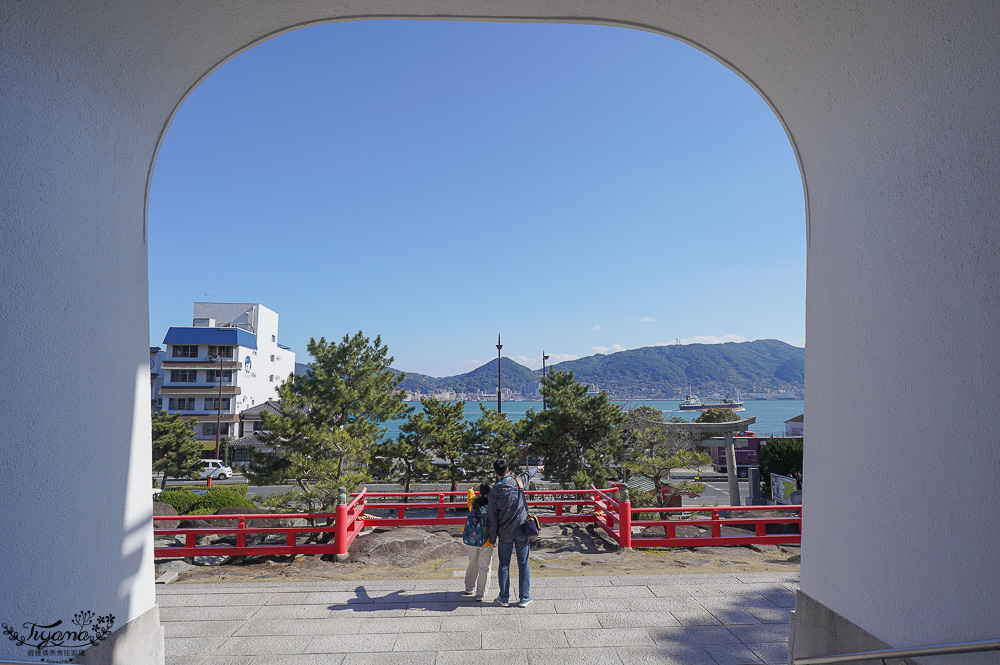 上関景點「赤間神宮」眺望門司港、關門海峽，拍出神宮海山一線絕景！！ @緹雅瑪 美食旅遊趣