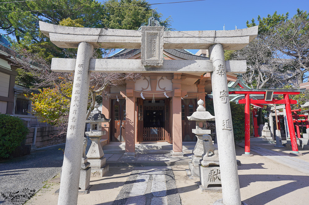 唐戶景點．龜山八幡宮｜龜山宮：日本最大花崗石鳥居，拍出海山一線美絕的河豚神宮 @緹雅瑪 美食旅遊趣