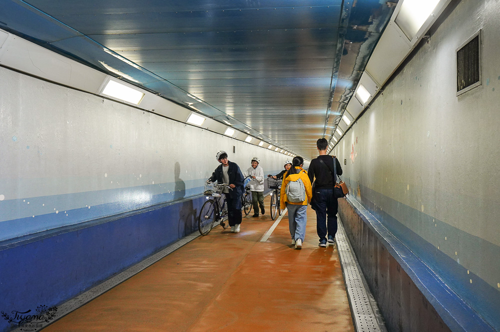 九州景點｜關門隧道行人步道：780米分縣界標誌的海底行人步道，從「下關」走到「門司」 @緹雅瑪 美食旅遊趣