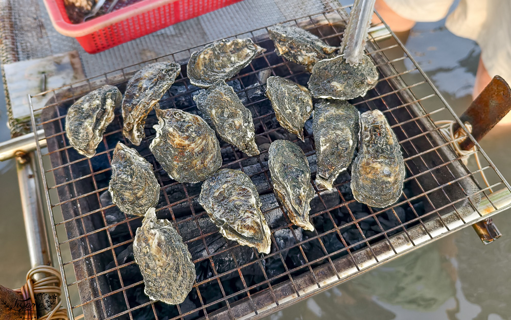 王功挖蛤烤蚵吃到飽！王功丫瑋觀光採蚵車，烤棚大又乾淨，收費大人200．小孩100．幼童免費，最超值的玩水活動 @緹雅瑪 美食旅遊趣