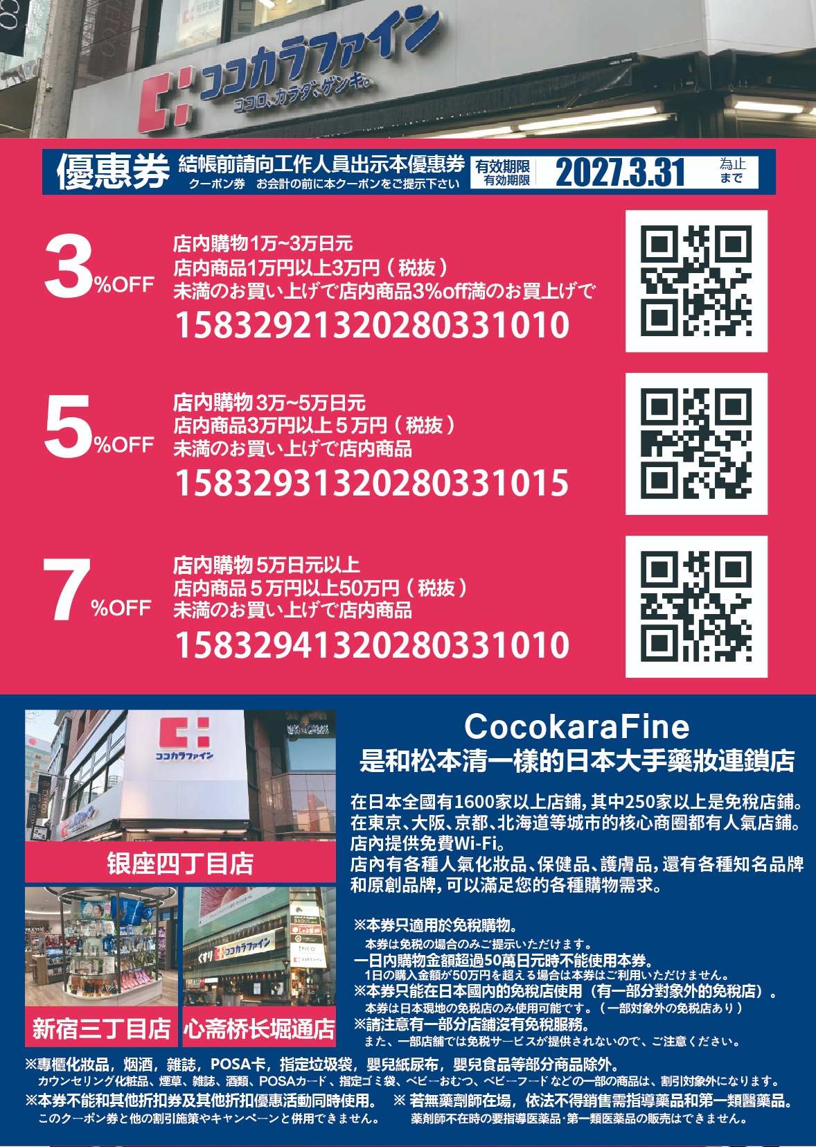 日本藥妝電器折扣券,唐吉訶德折扣券、Bic Camera折扣券、愛電王折扣券、松本清、SUGI藥局、Sundrug、成田機場免稅店、ANA機場免税店、札幌藥粧、鶴羽藥妝、大丸松阪屋、Laox、Alpen Group、小田急百貨、名鐵百貨、西武百貨、京王百貨新宿店、洋服の青山、Laox、JUNGLE 密林玩具、snow peak免稅折扣券 @緹雅瑪 美食旅遊趣 日本藥妝電器折扣券,唐吉訶德折扣券、Bic Camera折扣券、愛電王折扣券、松本清、SUGI藥局、Sundrug、成田機場免稅店、ANA機場免税店、札幌藥粧、鶴羽藥妝、大丸松阪屋、Laox、Alpen Group、小田急百貨、名鐵百貨、西武百貨、京王百貨新宿店、洋服の青山、Laox、JUNGLE 密林玩具、snow peak免稅折扣券 @緹雅瑪 美食旅遊趣