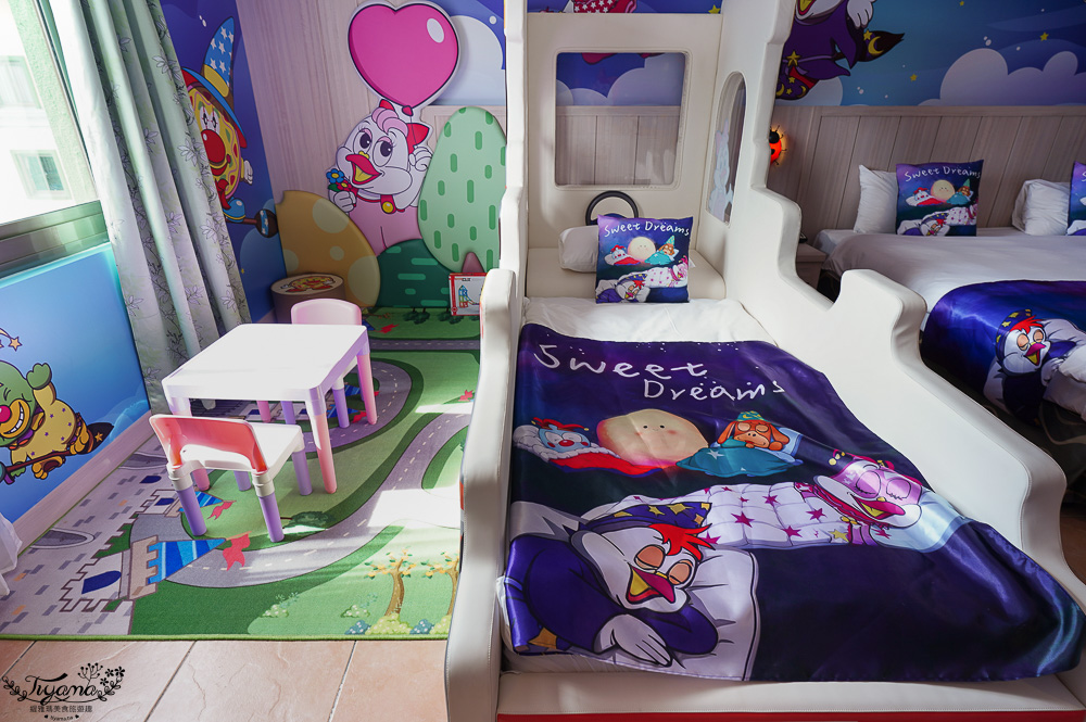 雲林樂園飯店｜劍湖山渡假大飯店：結合主題樂園的渡假飯店，小威主題房、酷奇親子主題房 @緹雅瑪 美食旅遊趣