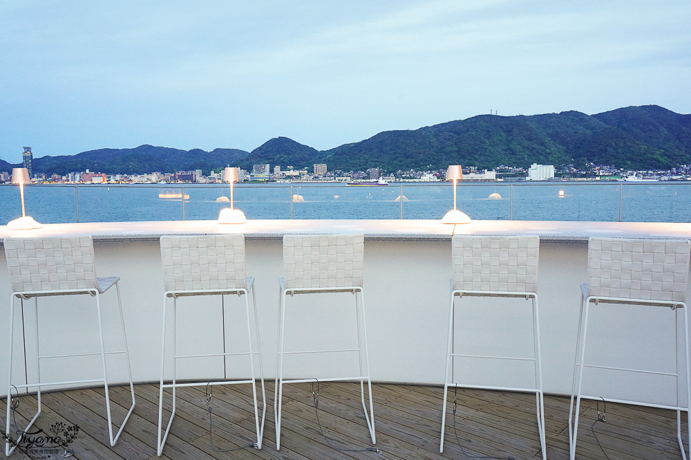 星野集團 RISONARE 下關「海峽夜間酒廊」免費暢飲~粉紅氣泡酒．無酒精粉紅氣泡酒．果汁 @緹雅瑪 美食旅遊趣