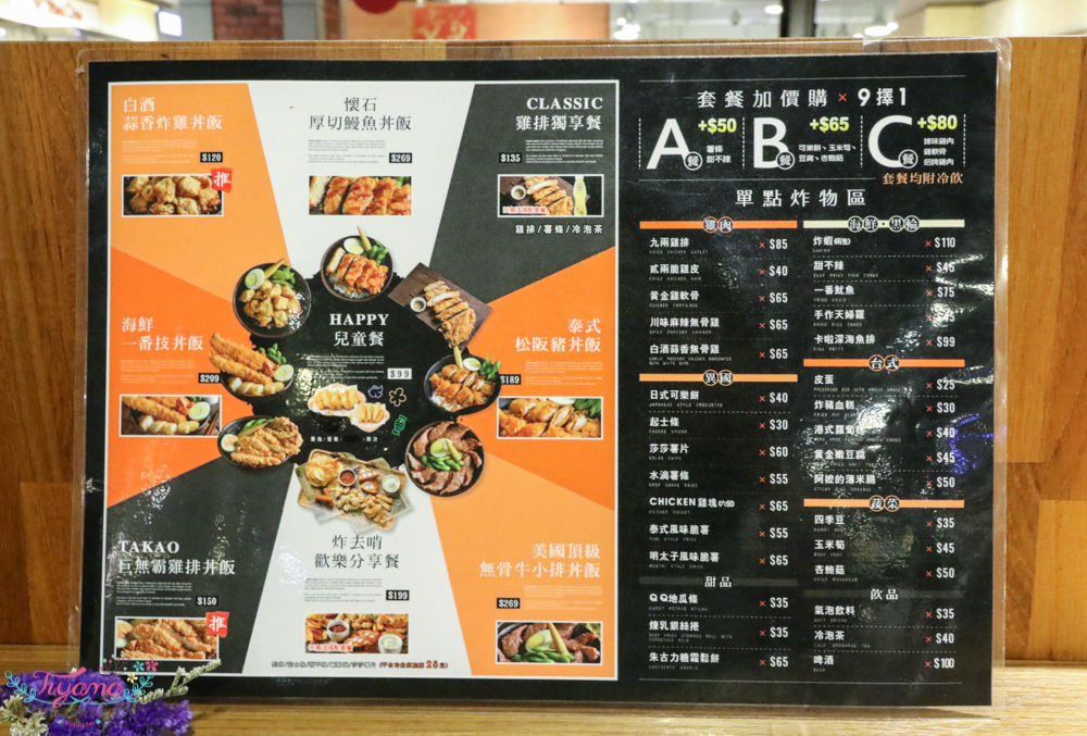 去啃 Chicken 職人炸物|高雄左營新光店：炸去啃 TAKAO巨無霸雞排丼飯 、懷石厚切鰻魚丼飯 @緹雅瑪 美食旅遊趣