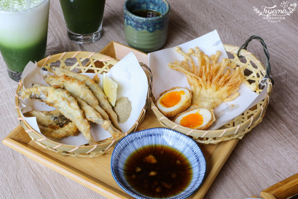 嘉義美食推薦|初曉 江戶天麩羅專賣 嘉義店：道地日式酥脆天婦羅|宇治金時|初曉抹香鬆餅 @緹雅瑪 美食旅遊趣